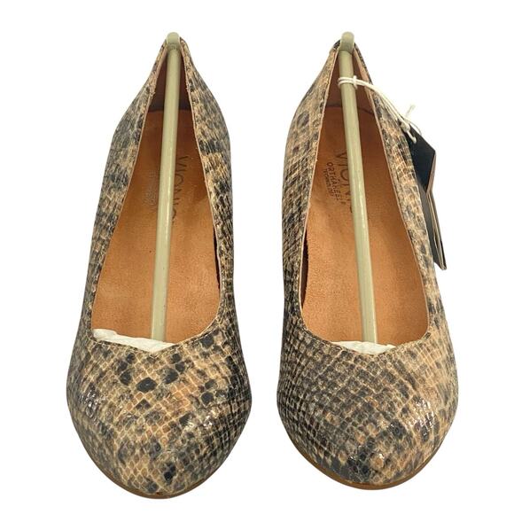 Vionic Antonia Snake Print Leather Wedges Women’s Size 5 Orthopedic Comfort Heel - Picture 7 of 12